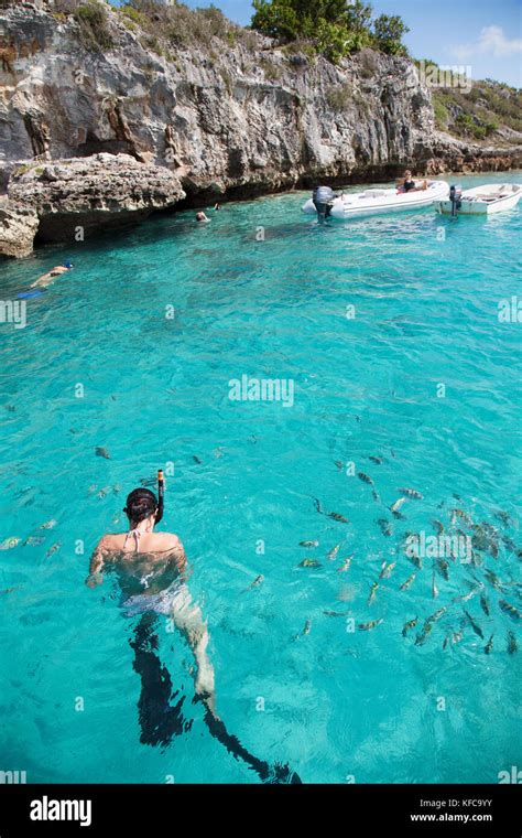 EXUMA, Bahamas. Snorkeling and exploring around and inside the ...