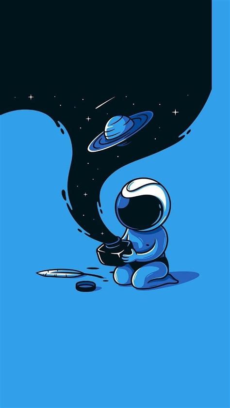 IPhone, cartoon space HD phone wallpaper | Pxfuel