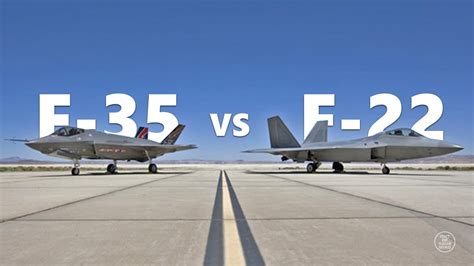 F 22 Raptor VS F 35 Lightning II - 5th Generation Fighter Jet Comparison - YouTube