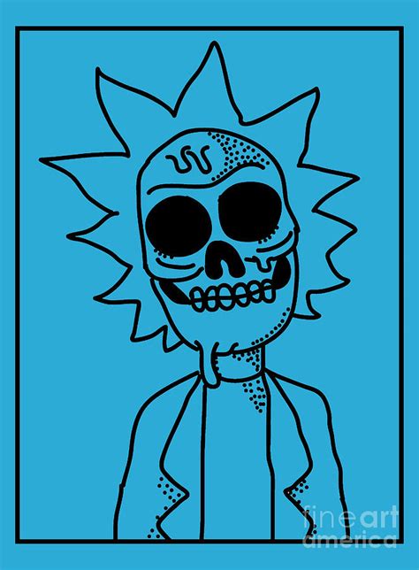 Rick and Morty sci fi Zombie Rick Digital Art by Max Thompson - Pixels