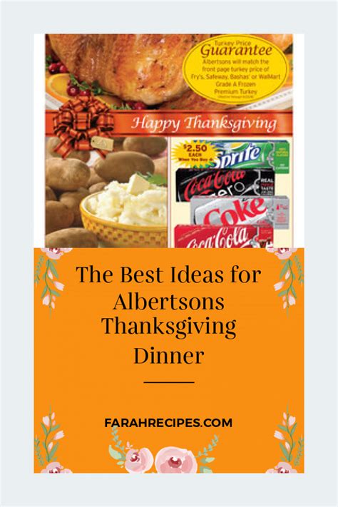 Albertsons Thanksgiving Dinner 2025 - Jinny Stefania