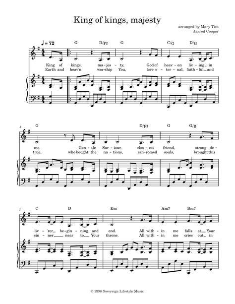 King of kings, majesty – Jarrod Cooper Sheet music for Piano, Vocals ...