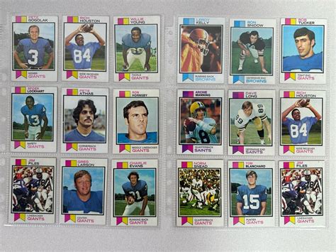 Vintage 1973 Topps Football Card Collection In Plastic Sleeves 279 ...