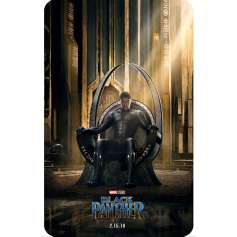 BLACK PANTHER (THRONE MOVIE POSTER) FRIDGE MAGNET