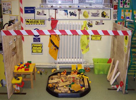 Construction Classroom Role-Play Area Photo | Role play areas, Dramatic play preschool ...