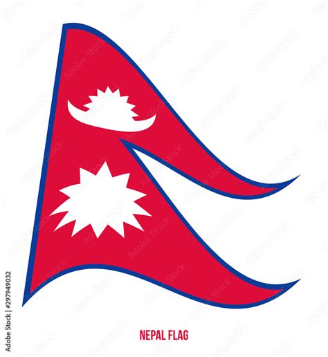 Nepal Flag Waving Vector Illustration on White Background. Nepal ...