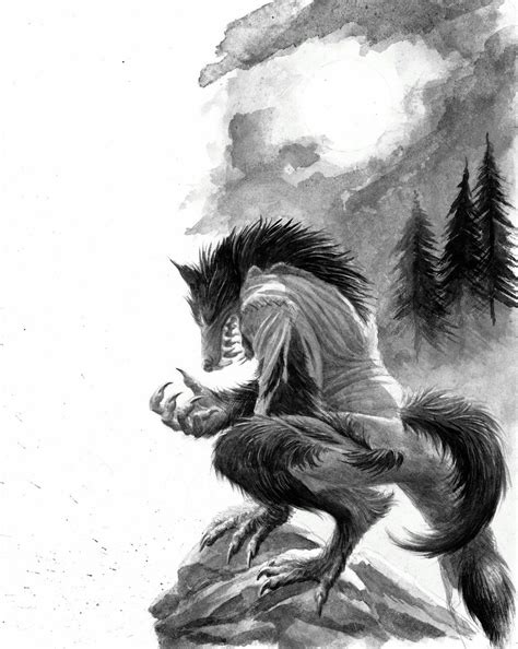Werewolf by TurnerMohan on DeviantArt Werewolf Drawing, Werewolf Art, Of Wolf And Man, Shadow ...