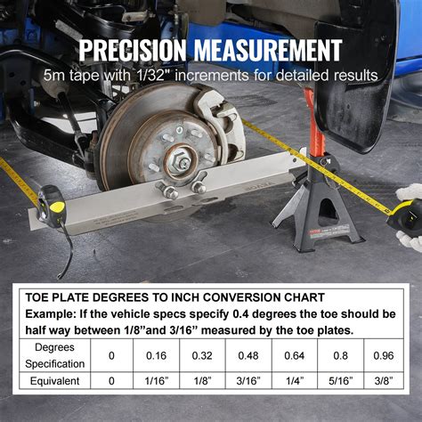 VEVOR Wheel Alignment Tool, 2-Pack Toe Alignment Toe Plates, Stainless Steel Wheel Alignment ...