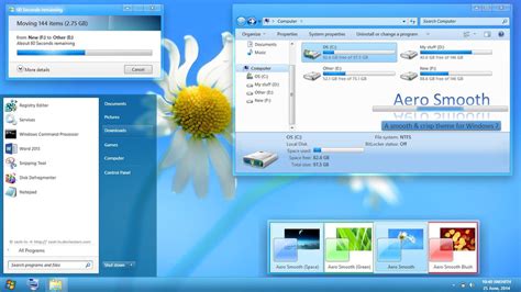 Aero Smooth theme for Win7 - SkinPack - Customize Your Digital World