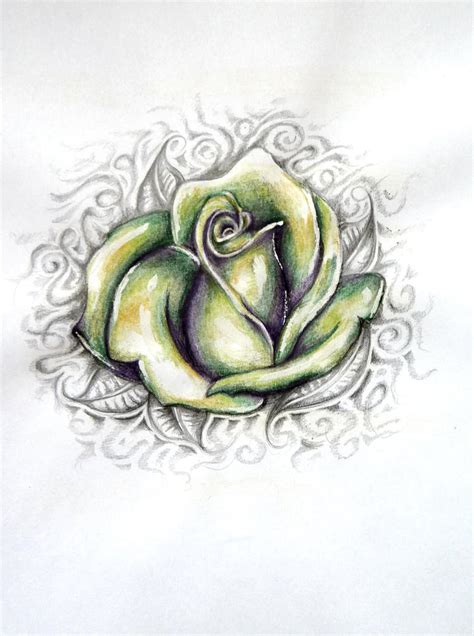 Green Rose Tattoo Design by ponychops on DeviantArt