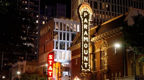 Paramount Theater and State Theater in the Historic District of Austin ...