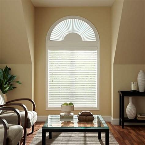 Bali Faux Wood Blind Arch, Custom | Faux wood blinds, Arched window ...