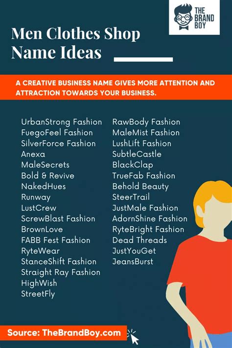 465+ Creative Men Clothes Shop Names & Ideas ( Video+ Infographic) New ...