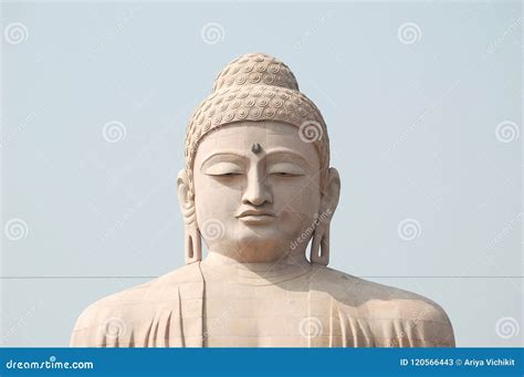 Giant Stone Great Buddha Statue at Bodh Gaya India Editorial Stock ...