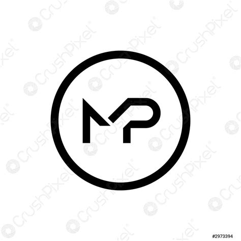 Initial MP letter Logo Design vector Template Abstract Letter MP - stock vector | Crushpixel