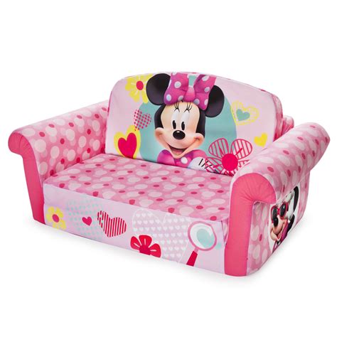 Marshmallow Furniture, Children's 2 in 1 Flip Open Foam Sofa, Minnie ...