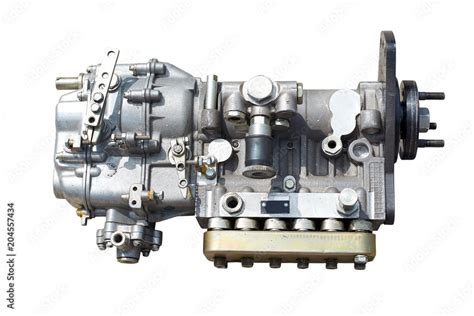 Fuel pump of a high pressure the diesel on a white background Stock Photo | Adobe Stock