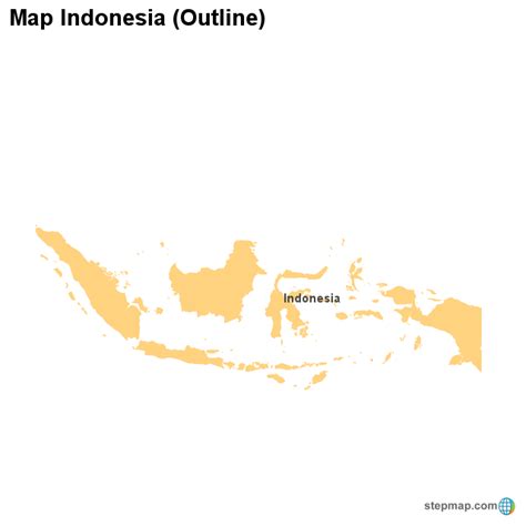 StepMap - Map Indonesia (Outline) - Landkarte für Indonesia