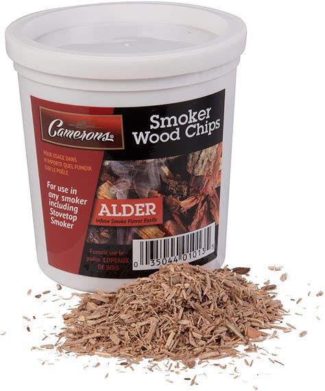 Cameron Alder Wood Smoker Chips 100 Natural Fine Wood Smoking and Barbecue Chips 4.6 oz (130gm ...