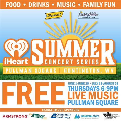 Pullman Square Summer Concert Series, Pullman Square, Huntington, 1 ...