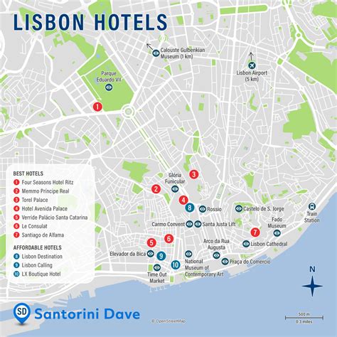 LISBON HOTEL MAP