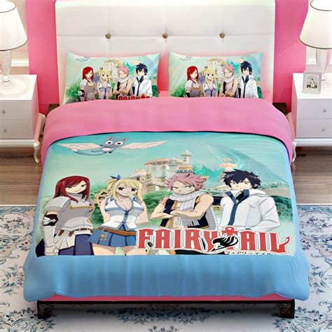 Sport Do Fairy Tail Anime Bedding Sets Kids Clubhouse Super Soft Luxury 4 Piece Full Size in ...