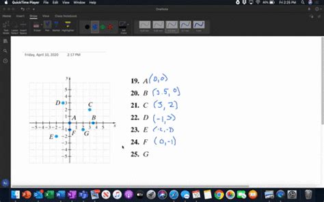 SOLVED:Find the x - and y -coordinates of each labeled point. See Example 3 . G (GRAPH CANT COPY)