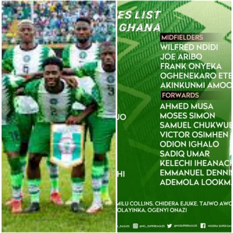 2022 W/C Playoff: Nigeria name 32-man provisional squad for Ghana clash ...