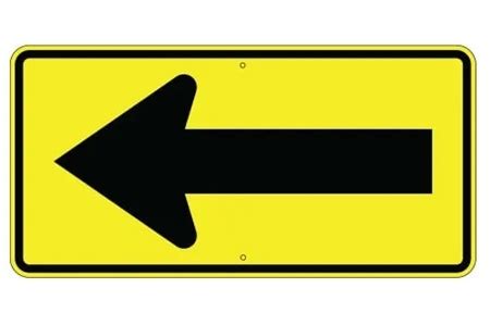 LARGE RIGHT or LEFT ARROW TRAFFIC Sign