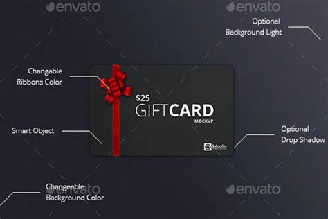 Gift Card Mockup Template - Premium Photoshop, Vector, Ai