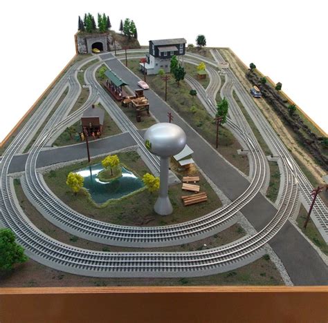 a model train set is shown on display