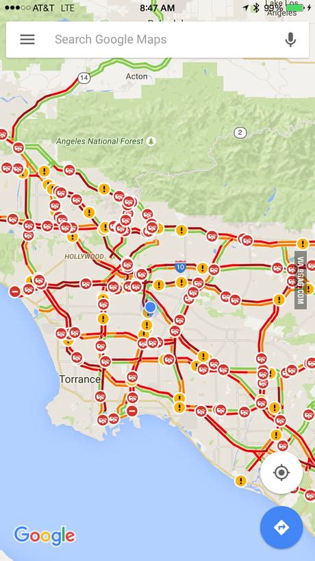 Los Angeles Traffic Map Google - Elvina Micheline