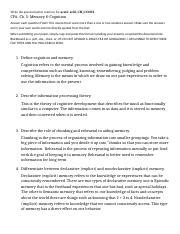 Ch 5 CPA CLC.doc - Write the autoionization reaction for acetic acid CH3COOH. CPA: Ch. 5: Memory ...