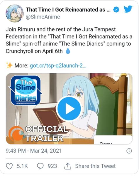 All you need to know about The Slime Diaries Anime premiering on April ...