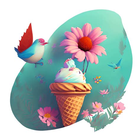 Ice Cream Cone Painting · Creative Fabrica