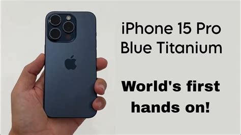 iPhone 15 Pro Blue Titanium color hands on! - YouTube