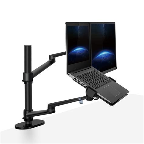 Thingy Club Dual Arm Monitor & Laptop Mount, Desk Mount Stand for up t