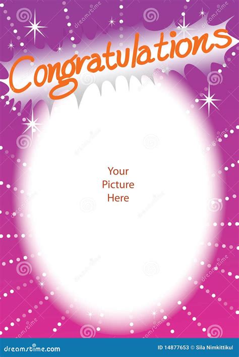 Congratulations frame card stock vector. Illustration of card - 14877653