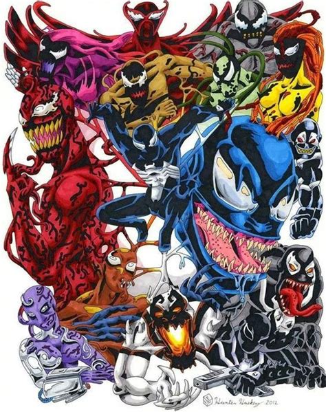 #Venom #Carnage #AntiVenom #Toxin #Lasher #Riot #Hybrid #Scream | Marvel art, Marvel comics ...