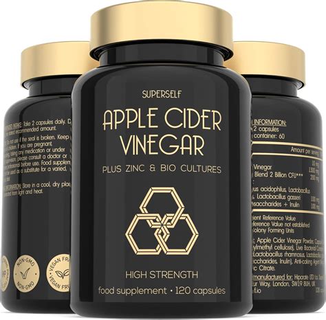 Apple Cider Vinegar Capsules with Mother - 1300mg High Strength ...