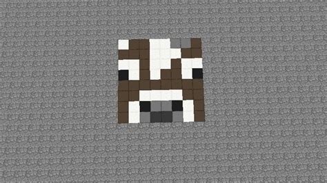 Cow Pixel Art Minecraft Project