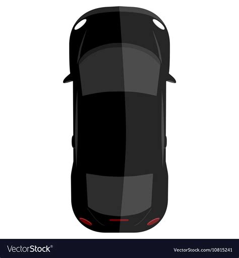 Black car top view Royalty Free Vector Image - VectorStock