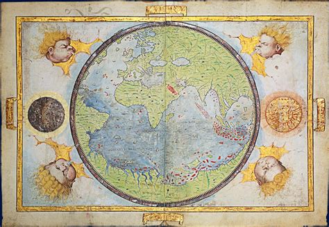 Mappemonde circulaire représentant l’hémisphère portugais – Atlas ...