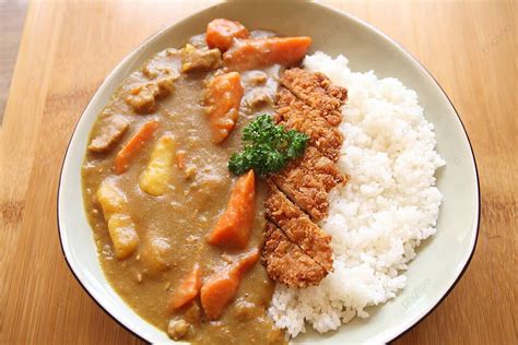 Curry Rice With Fried Pork Asia Tasty Hot Photo Background And Picture ...