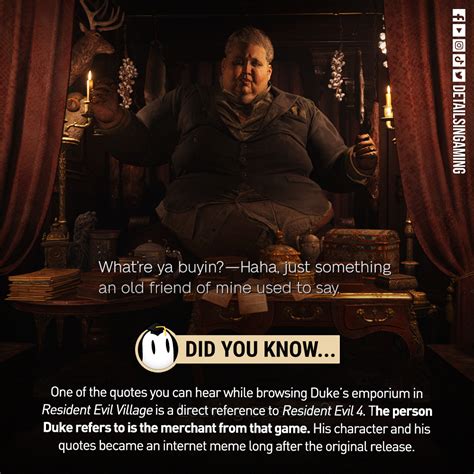 Duke references the Merchant - Resident Evil 4 - Details in Gaming