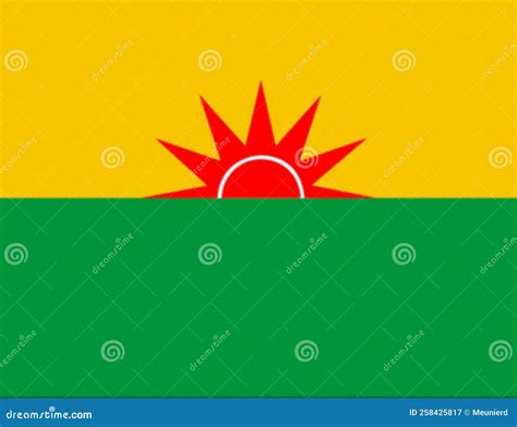 Glossy Glass Flag of Assamese Separatist in India Stock Illustration ...