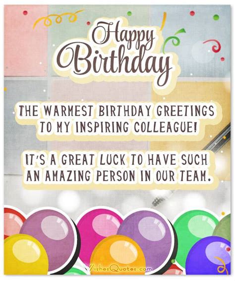 33 Heartfelt Birthday Wishes For Colleagues By WishesQuotes