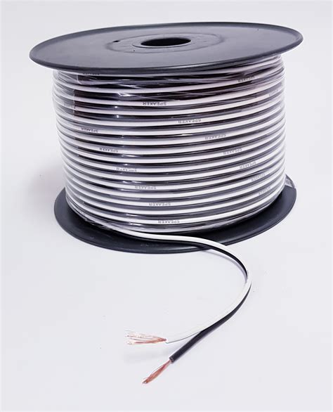 SPKEAKER CABLE twin flex (100M) White/ Black 0.5mm ripcord