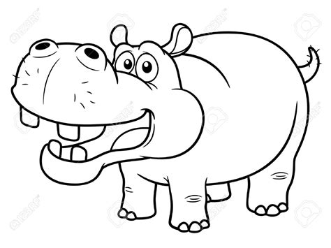 Cute Hippo Drawing at GetDrawings.com | Free for personal use Cute ...