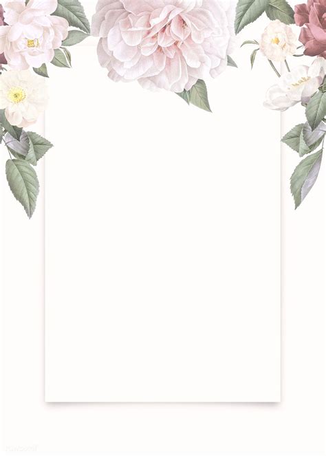 Elegant floral frame design illustration | premium image by rawpixel.com / Donlaya / ploy ...